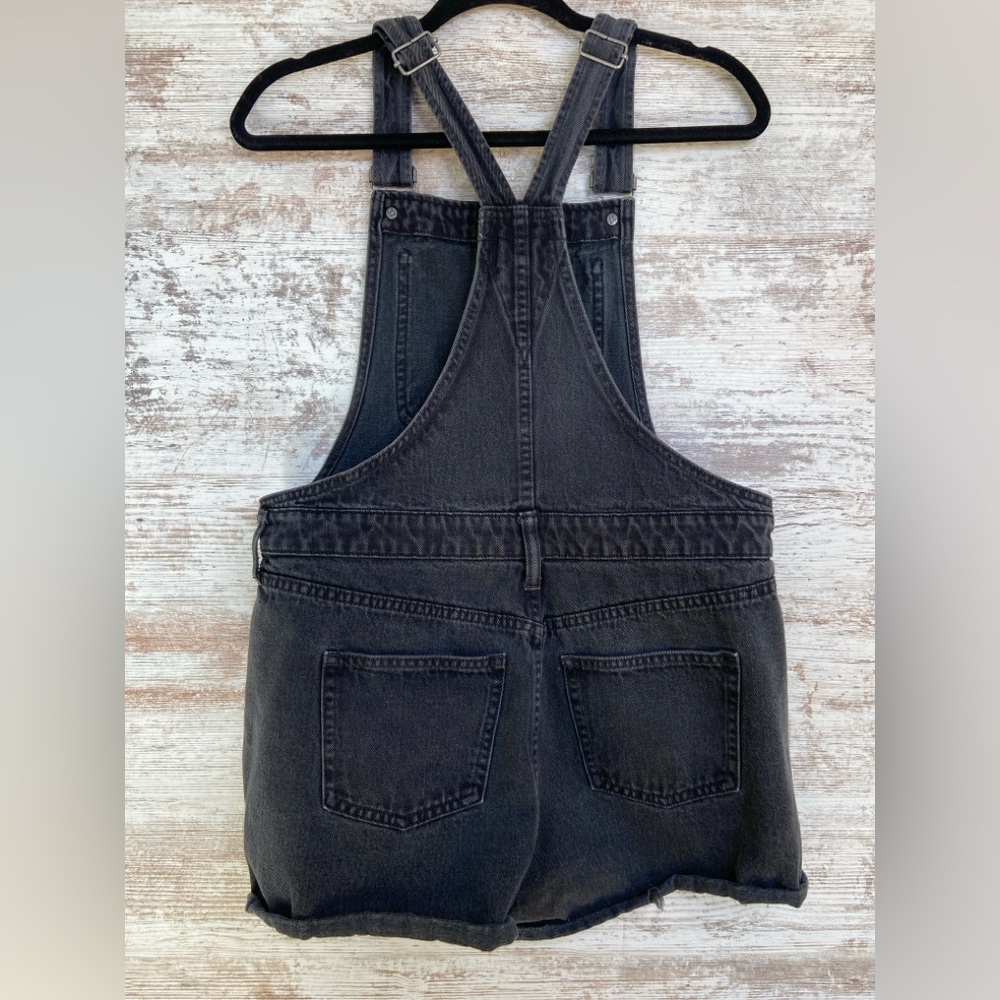 Madewell Black Jean Shorts Adjustable Straps - Picture 6 of 7